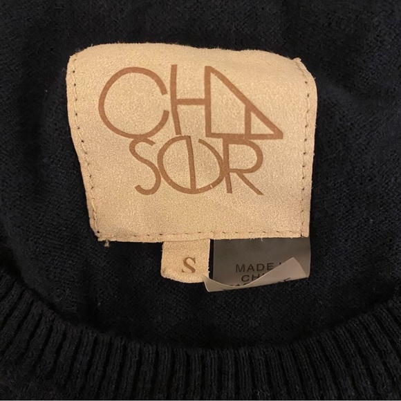 Chaser Small Rainbow Hearts Navy Blue Long Sleeve Pullover - Picture 6 of 12